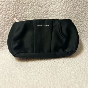 Ralph Lauren Elegant Black Satin Pouch